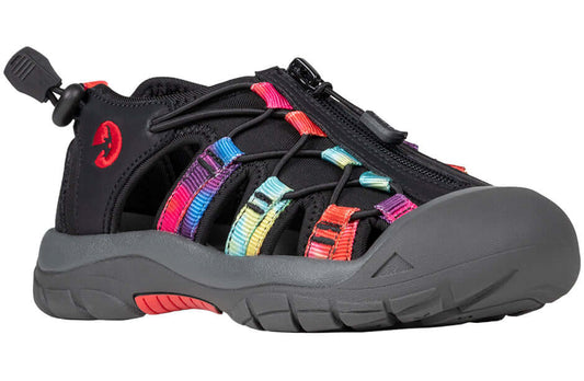 Tie Dye BILLY River kids' adaptive sandal with zip-around closure