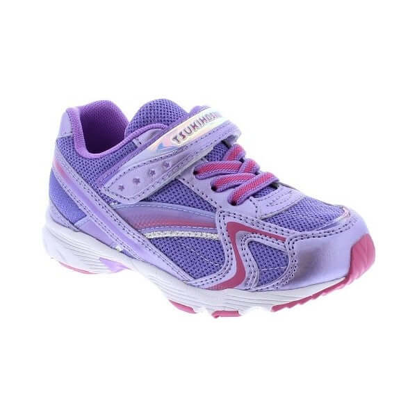 Tsukihoshi Glitz Purple/Purple Girls' Running Shoes Machine Washable