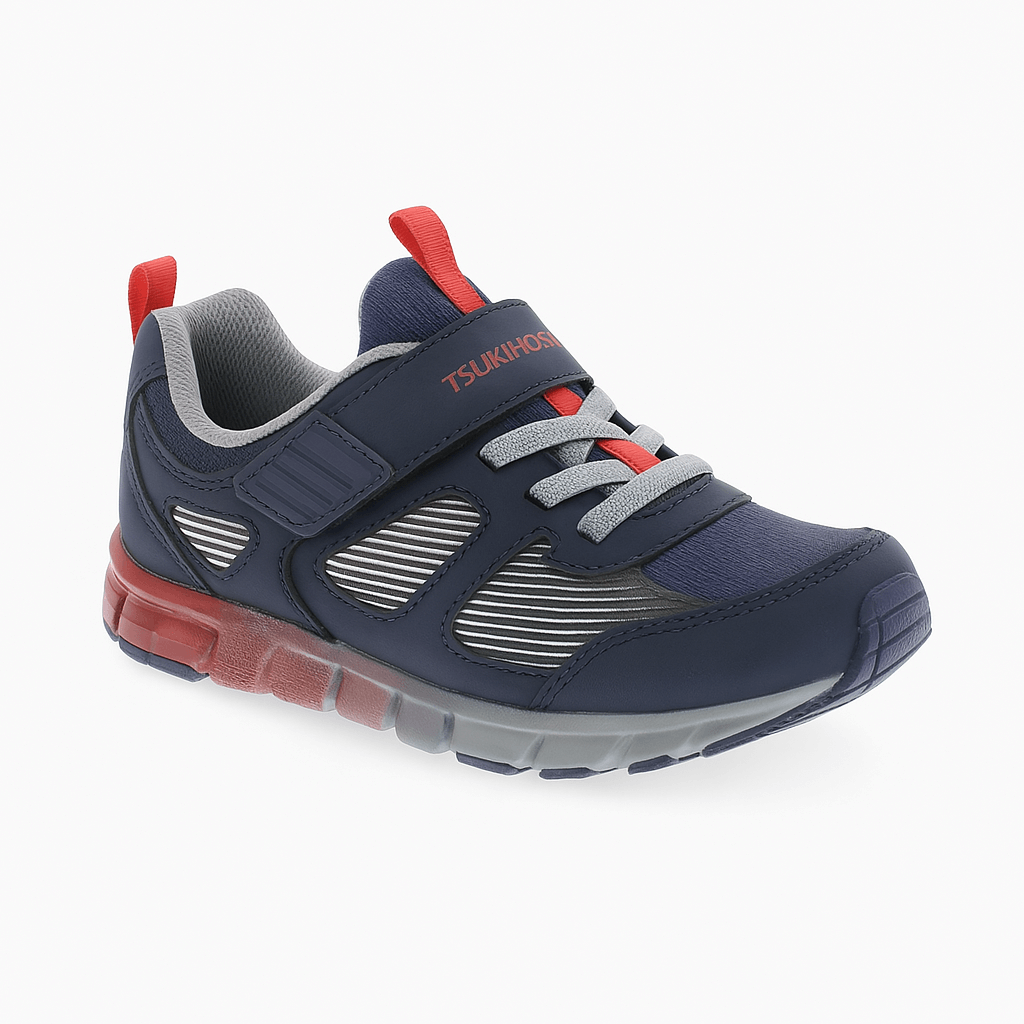 Tsukihoshi Streak Boys Running Shoes - Lightweight, Machine Washable Sneakers for Active Kids