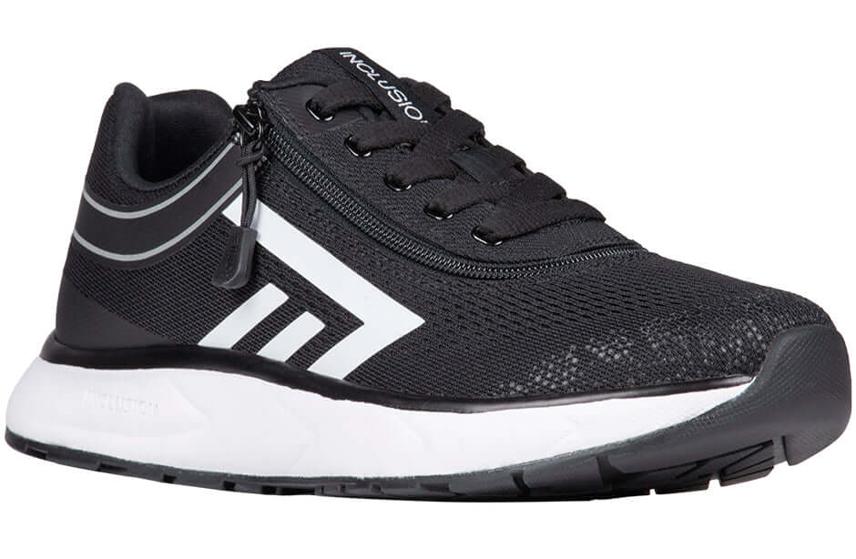 Women's black and white BILLY Sport Inclusion adaptive athletic sneaker with wraparound zipper