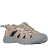 Women&#39;s Taupe BILLY River Sandals, orthopedic-friendly, AFO-compatible, featuring an adjustable bungee and straight zipper.