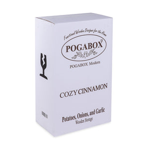 POGABOX™ Modern Potato Onion and Garlic Storage Wooden Bin Box - COZY CINNAMON - shoekid.ca