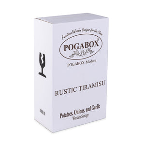 POGABOX™ Modern Potato Onion and Garlic Storage Wooden Bin Box - RUSTIC TIRAMISU - shoekid.ca