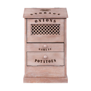 POGABOX™ Modern Potato Onion and Garlic Storage Wooden Bin Box - RUSTIC TIRAMISU - shoekid.ca
