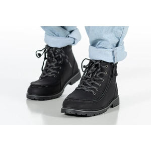 Billy Black Lugs II Kids High Top Adaptive Boots (EasyOn) - ShoeKid.ca