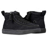 Billy Classic Kids Black High Top Adaptive Sneaker with zippers and laces for easy on and off, showcasing functional FlipTop Technology.