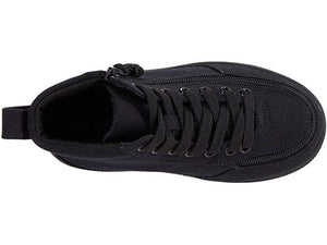 Billy Classic Kids Black High Top Adaptive Sneaker (EasyOn) - ShoeKid.ca