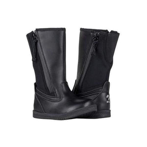 Billy Kids Black Waterproof Rain Boots (Water Sealed Dual Zipper) - ShoeKid.ca