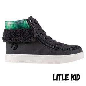 Billy Kid's Charcoal BILLY Cuff Adaptable Shoes (Easy On) - ShoeKid.ca