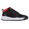 BILLY Kid&#39;s Sport Hoop High Top Sneakers, black/red, easy on/off with zipper, functional and fashionable for toddlers and big kids