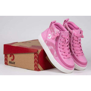 Billy Pink Tie Dye Kids High Top Adaptable Sneaker (EasyOn) - ShoeKid.ca