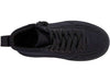 Top view of Billy Classic Kids Black High Top Adaptive Sneaker with zipper and laces, showcasing EasyOn feature for quick wear and removal.