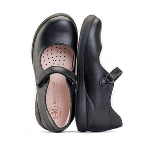 Biomecanics Negro Napa Mercedes Girls Leather Uniform Shoes - ShoeKid.ca