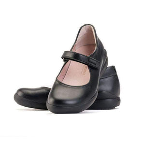 Biomecanics Negro Napa Mercedes Girls Leather Uniform Shoes - ShoeKid.ca