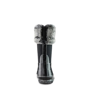 Cougar Snuggle Black Waterproof Neoprene Girls Winter Boots -35C - ShoeKid.ca