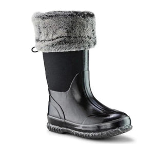 Cougar Snuggle Black Waterproof Neoprene Girls Winter Boots -35C - ShoeKid.ca