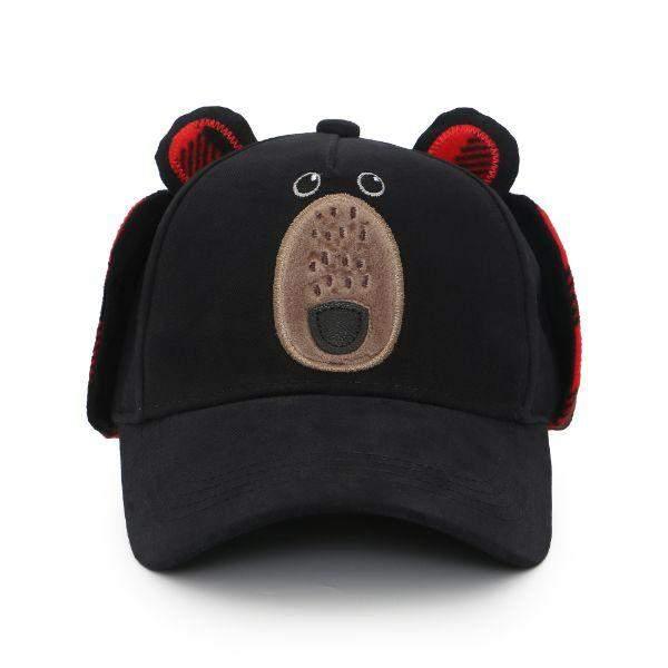 Flapjacks 3D Caps with Earflaps Black Bear - ShoeKid.ca