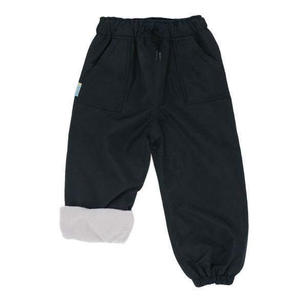 Fleece Lined Kids Rain Pants Black 100% Waterproof & Warm - ShoeKid.ca