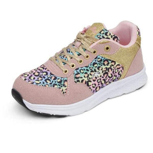 Friendly Kids Excursion Jasmine Leopard Girls Adaptable Running Shoes (AFO Compatible) - ShoeKid.ca
