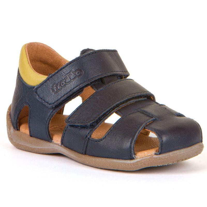 Froddo G2150149 Navy Boys European Leather Sandals (Ankle Support) - ShoeKid.ca