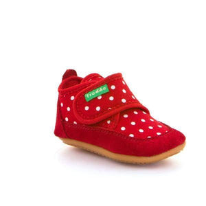 Froddo Girls Red Polka Baby Toddler First Walking Shoes (Made in Europe) - ShoeKid.ca