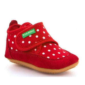 Froddo Girls Red Polka Baby Toddler First Walking Shoes (Made in Europe) - ShoeKid.ca