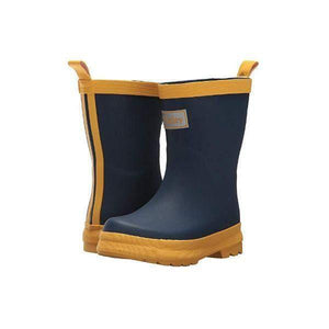 Hatley Navy & Yellow Kids Boys Rain Boots - ShoeKid.ca