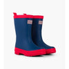 Hatley Navy &amp; Red Kids Rain Boots - ShoeKid.ca