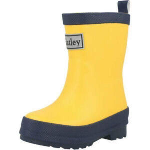 Hatley Yellow & Navy Kids Rain Boots - ShoeKid.ca