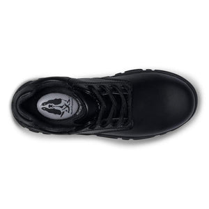 Hush Puppies Chad Black Leather Uniform Shoes - ShoeKid.ca