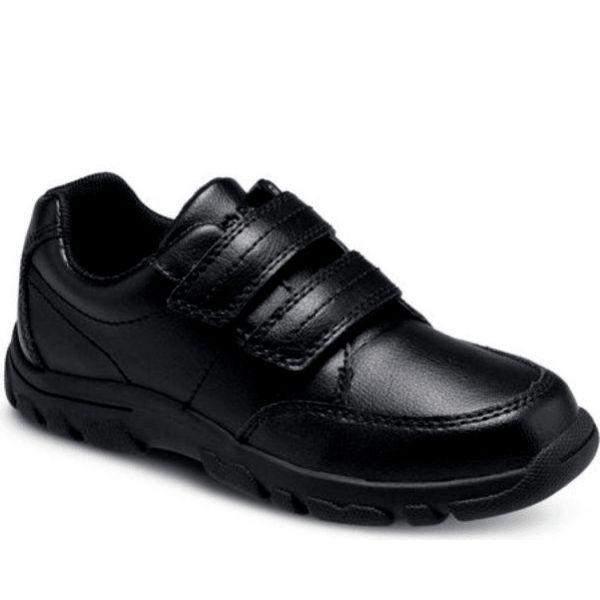 Hush Puppies Jace Black Leather School Uniform Shoes - ShoeKid.ca