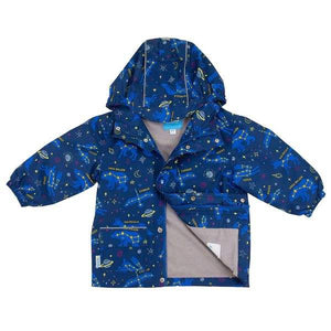 Jan & Jul Cozy-Dry 100% Waterproof Fleece Lined Rain Jacket Constellations - ShoeKid.ca