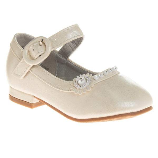 Josmo Beige Strap Girls Dress Shoes (Toddler) - ShoeKid.ca