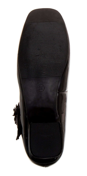 Josmo Girls Black Flower MJ Dress Shoes (Little Kid/Youth) - ShoeKid.ca