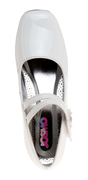 Josmo Girls White Flower MJ Dress Shoes (Little Kid/Youth) - ShoeKid.ca