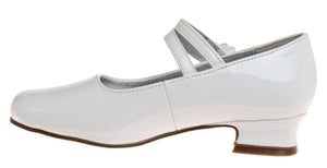 Josmo Girls White Flower MJ Dress Shoes (Little Kid/Youth) - ShoeKid.ca