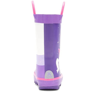 Kamik Purple Unicorn Girls Toddler Little Kids Rain Boot - ShoeKid.ca