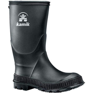 Kamik Stomp Boys Black Rain Boots (Made in Canada) - ShoeKid.ca