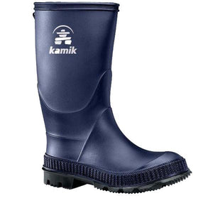 Kamik Stomp Boys Rain Boots Navy (Made in Canada) - ShoeKid.ca