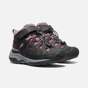 Keen Targhee Mid Waterproof C-Raven Girls Hiking Shoes - ShoeKid.ca