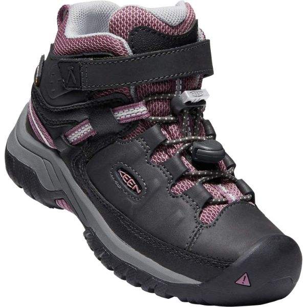 Keen Targhee Mid Waterproof C-Raven Girls Hiking Shoes - ShoeKid.ca