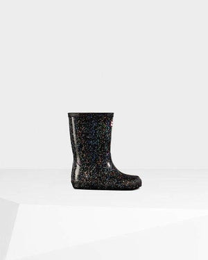 Original Kids First Giant Glitter Black Rain Boots - ShoeKid.ca