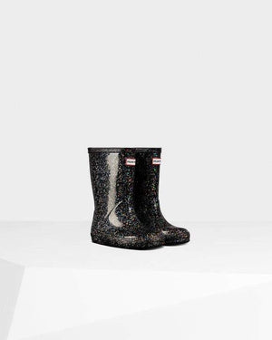 Original Kids First Giant Glitter Black Rain Boots - ShoeKid.ca