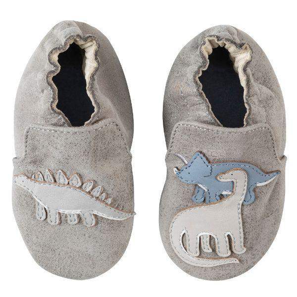 Robeez Baby Shoes Soft Sole Ramsey Grey - ShoeKid.ca