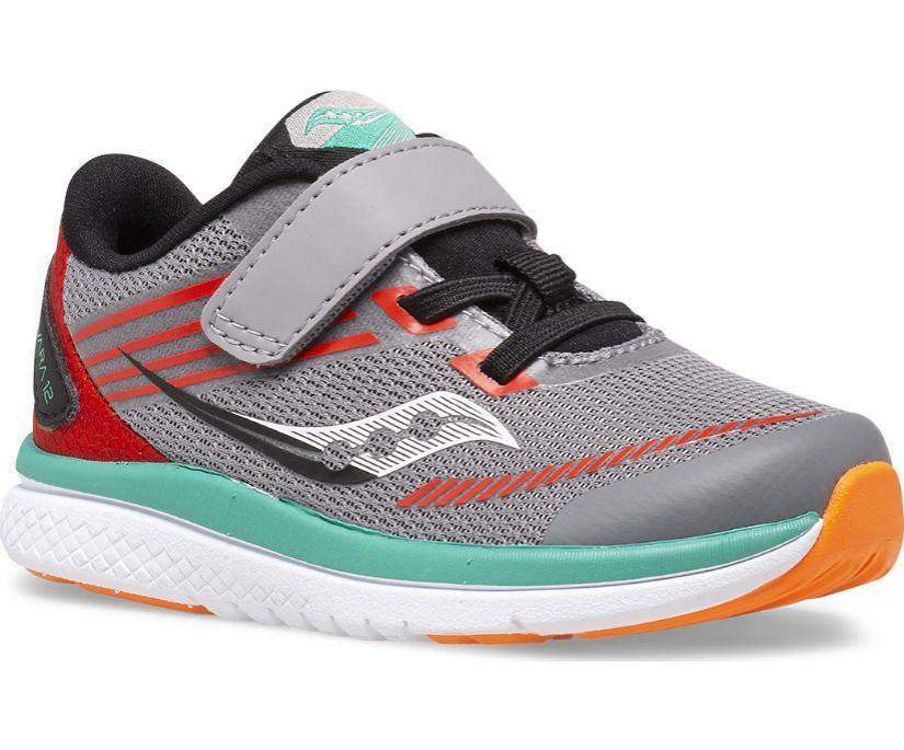 Saucony Kids Kinvara 12 Jr Gray/Orange - ShoeKid.ca