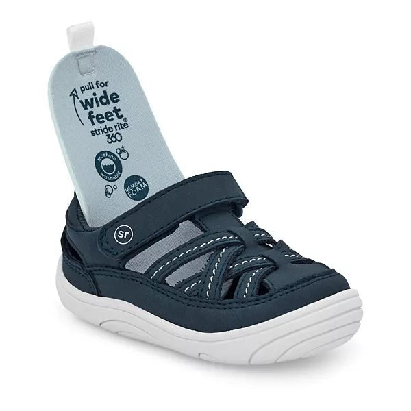 Stride Rite Amos 2.0 Boys Baby Leather Sandals - ShoeKid.ca