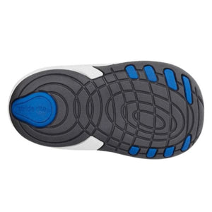 Stride Rite Boys Artie Baby Toddler Grey Leather Sneaker - ShoeKid.ca