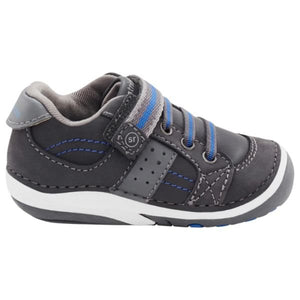 Stride Rite Boys Artie Baby Toddler Grey Leather Sneaker - ShoeKid.ca