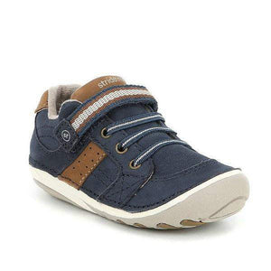 Stride Rite Boys Artie Navy Baby Toddler Leather Sneaker - ShoeKid.ca