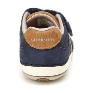 Stride Rite Boys Artie Navy Baby Toddler Leather Sneaker - ShoeKid.ca